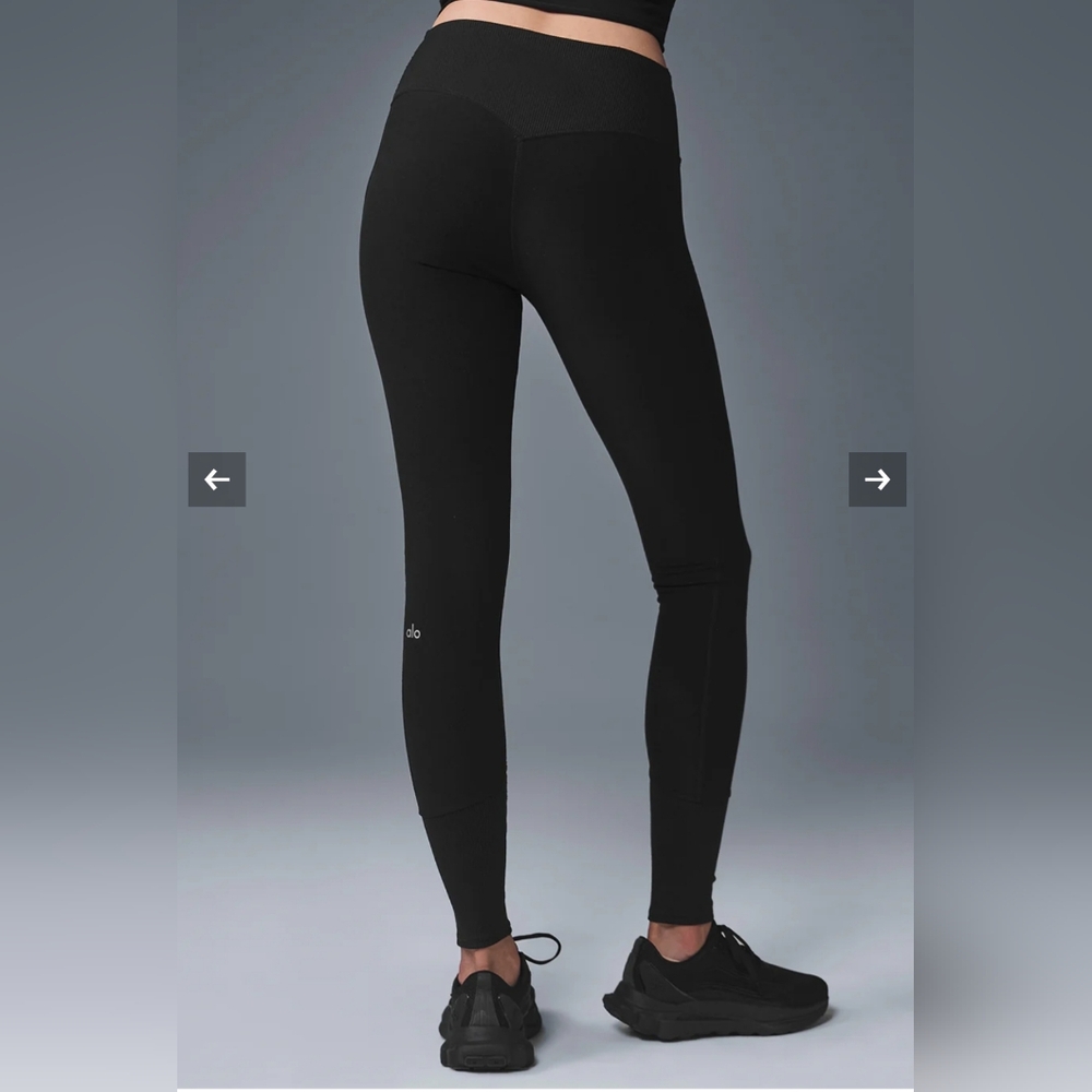 ALO Yoga Black High-Waist Alosoft Lounge Legging Size XL - Picture 2 of 6